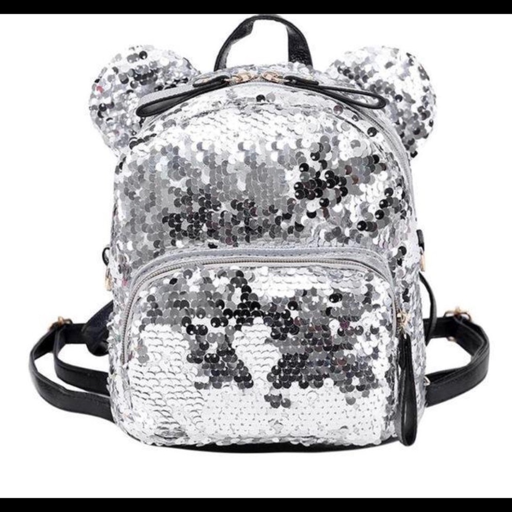 Sequins Mickey ears backpack